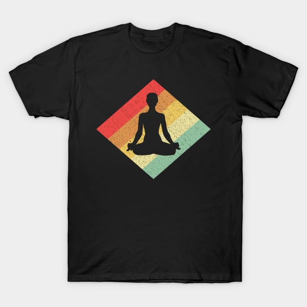 Retro Vintage 80s Yoga Gift For Yogis T-Shirt by OceanRadar